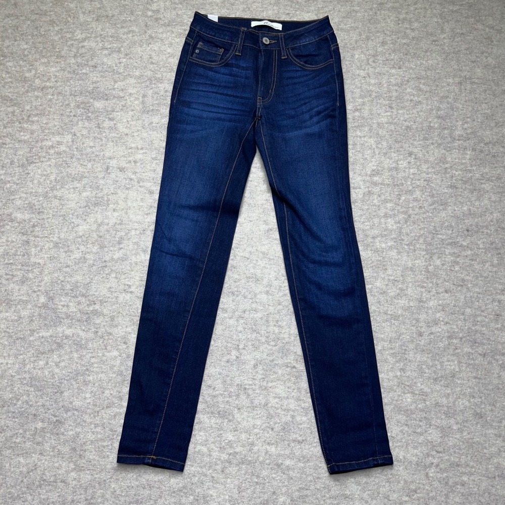 KanCan Womens Dark Wash High Rise Skinny Jeans Size 23/W0 Denim Classic